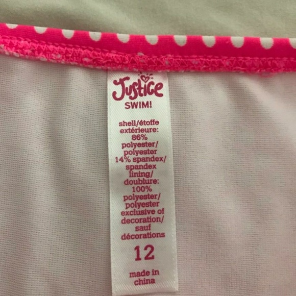 Girls Size 12 Justice Swimming Suit - Picture 4 of 4
